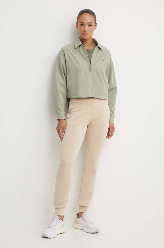 Guess spodnie dresowe OLYMPE V4YB08.KCAY2 beżowy SS26