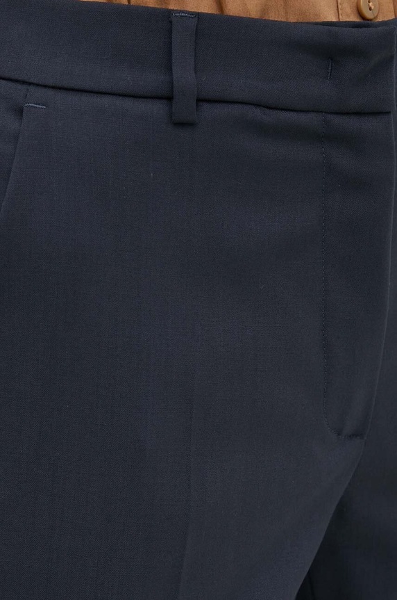 Weekend Max Mara spodnie wełniane granatowy 2425136051600