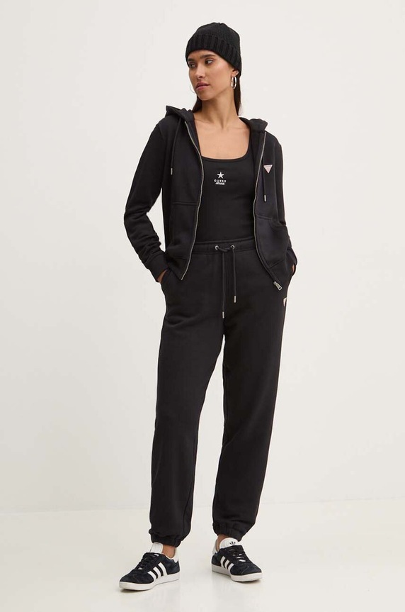Guess Jeans pantaloni de trening W4YB33.KC811 negru SS26