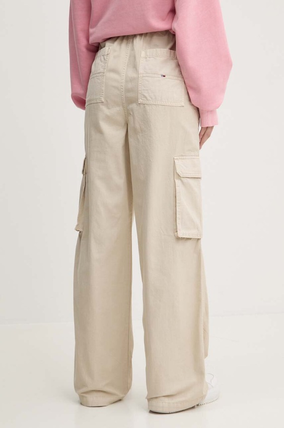 Îmbrăcăminte Tommy Jeans pantaloni de bumbac DW0DW18507 bej