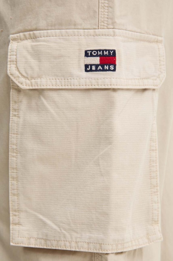 Tommy Jeans pantaloni de bumbac bej DW0DW18507
