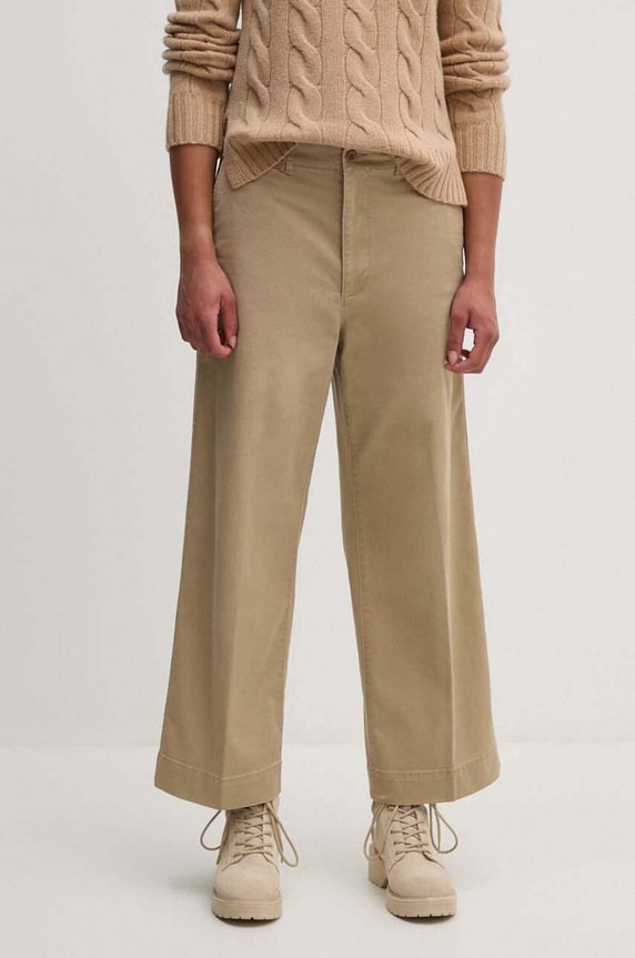 Polo Ralph Lauren spodnie z elastanem beżowy 211939940