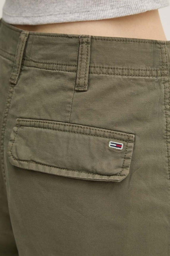 Tommy Jeans pantaloni de bumbac DW0DW18510 verde