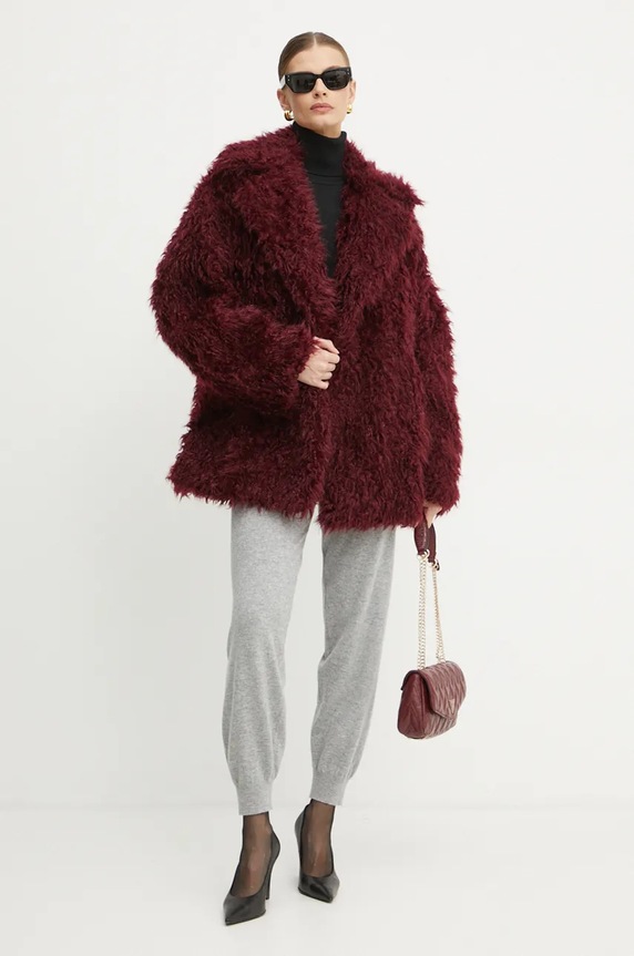 Μάλλινο παντελόνι Pinko 104316.A271 γκρί AW24
