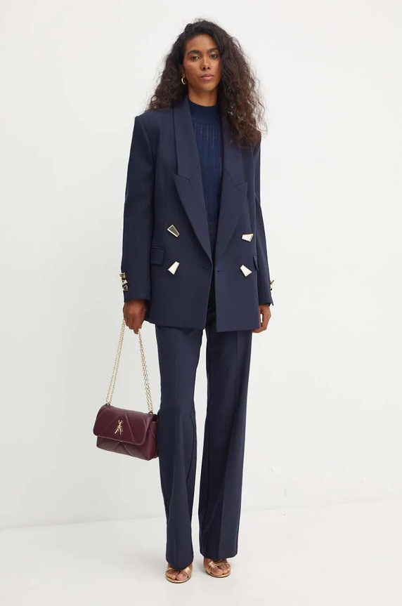 Pinko pantaloni 104522.A29K bleumarin AW24
