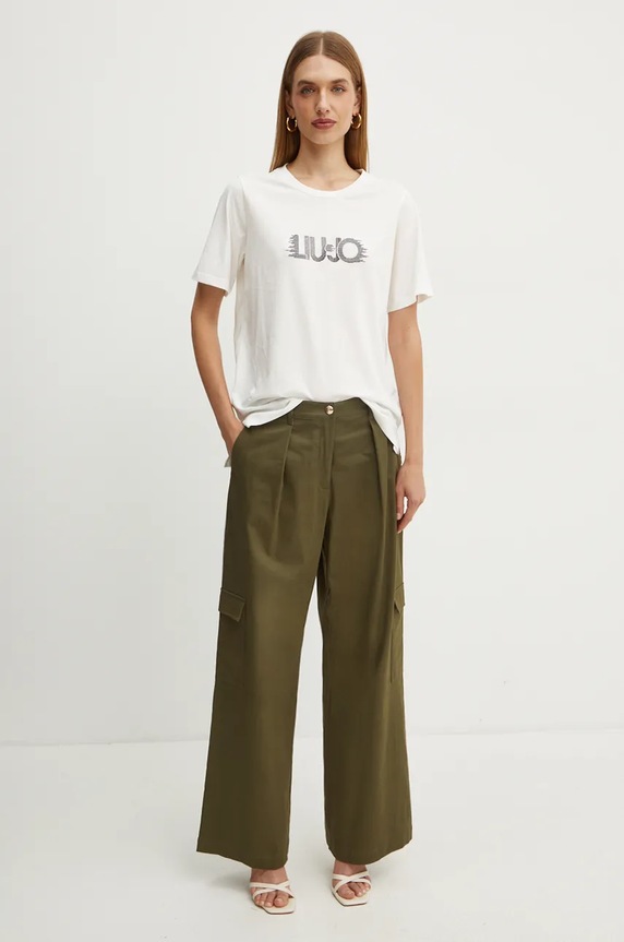 Liu Jo pantaloni TF4254.T2603 verde AW24