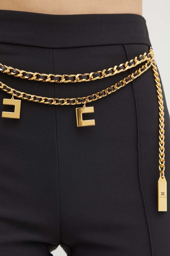 Παντελόνι Elisabetta Franchi μαύρο PAT3546E2