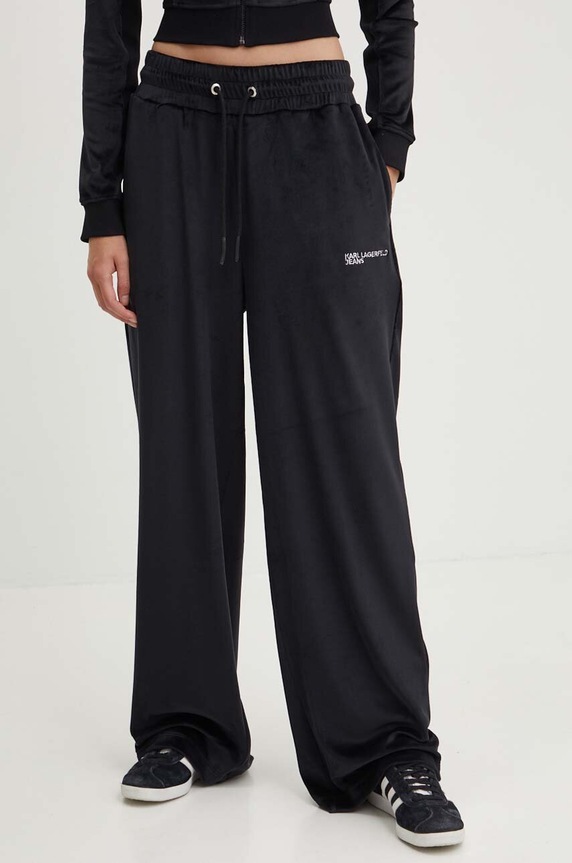 Tepláky Karl Lagerfeld Jeans pletenina černá 245J1001