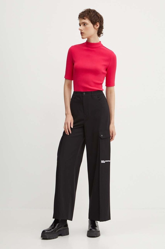 Штани Karl Lagerfeld Jeans 245J1002 чорний AW24