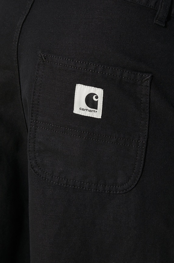 Carhartt WIP pantaloni in lino misto Ethel Double Knee Pant I033573.8902 nero