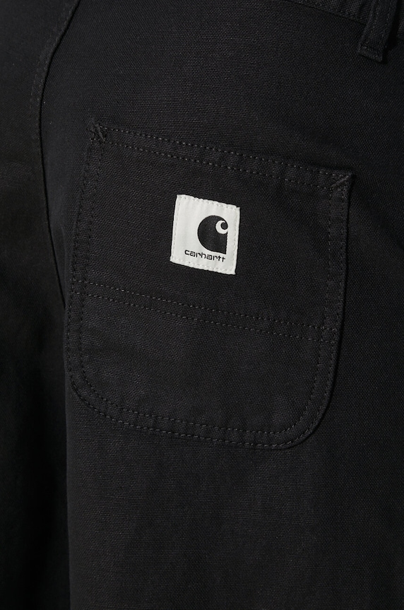 Carhartt WIP pantaloni in lino misto Ethel Double Knee Pant I033573.8902 nero