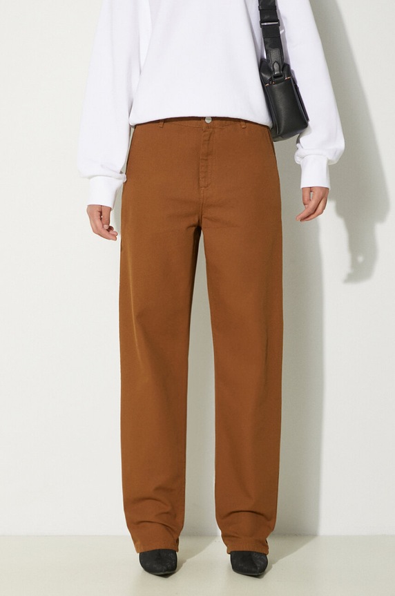 Одежда Хлопковые брюки Carhartt WIP Pierce Pant Straight I032966.HZ02 коричневый