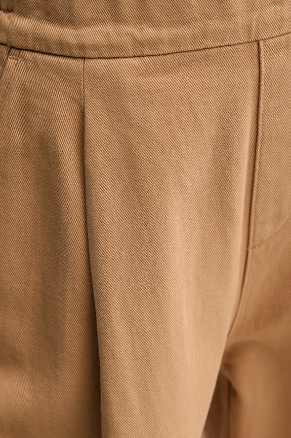 Pamučne hlače United Colors of Benetton smeđa 4DUKDF01B