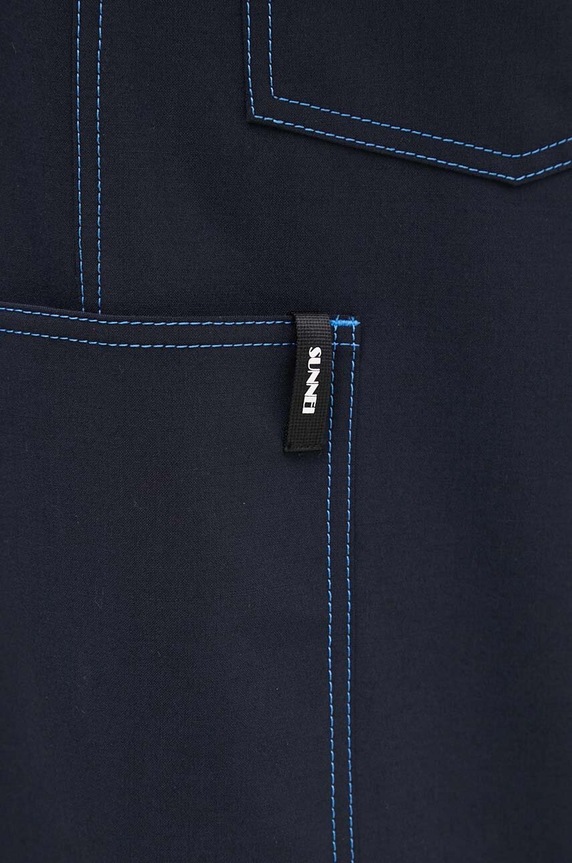 Sunnei pantaloni din lana RTWWBOT002 bleumarin