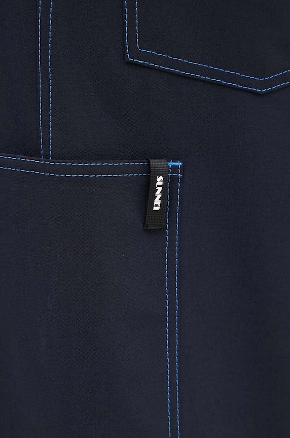 Sunnei pantaloni din lana RTWWBOT002 bleumarin