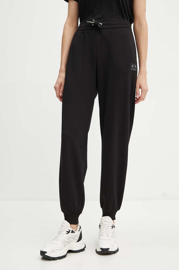 Armani Exchange pantaloni de trening tricotaj negru XW000017.AF10172