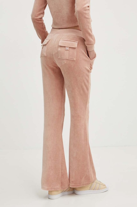 Odzież Juicy Couture spodnie dresowe welurowe CAISA JCSEBJ008.678 beżowy