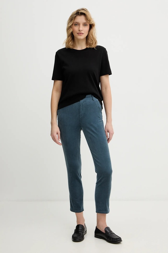Вельветові штани United Colors of Benetton 4MIQDF07W бірюзовий AW25