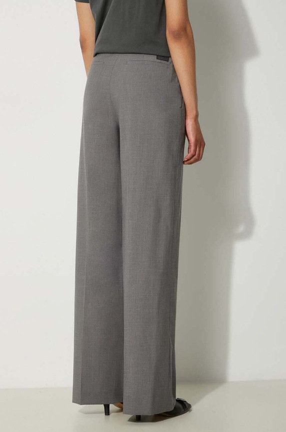 Ρούχα Μάλλινο παντελόνι Kenzo Cool Wool Wide Pants FE62PA0949RB.97 γκρί
