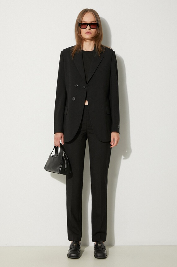 Kenzo pantaloni in lana FE62PA0929GE.99 nero AW24