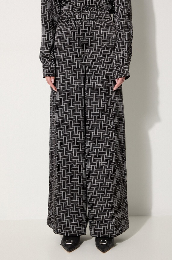 Kalhoty Kenzo Weave Pajama Pants široký černá FE62PA0849R1.99
