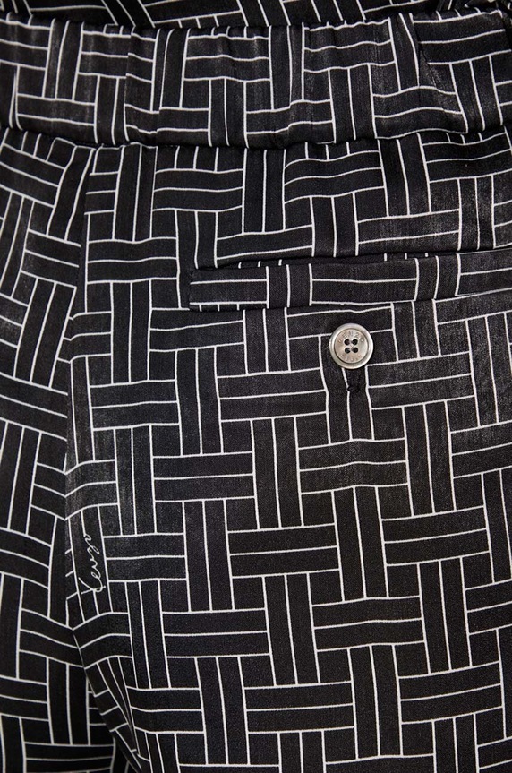 Kalhoty Kenzo Weave Pajama Pants FE62PA0849R1.99 černá