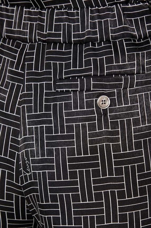 Kalhoty Kenzo Weave Pajama Pants FE62PA0849R1.99 černá