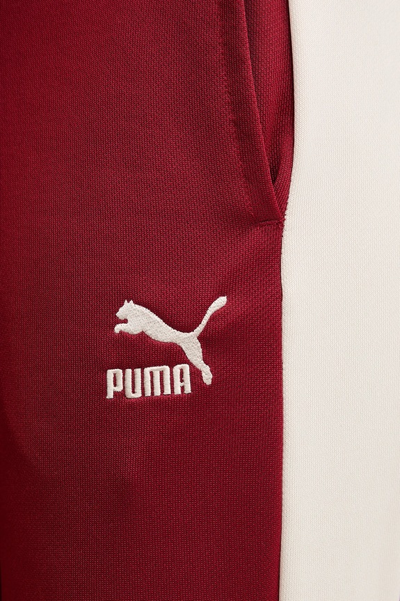 Puma pantaloni de trening Iconic T7 Straight Leg Track Pants burgundia 627996
