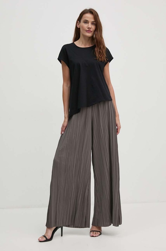 Kalhoty Sisley 4IWWLF05P šedá AW24