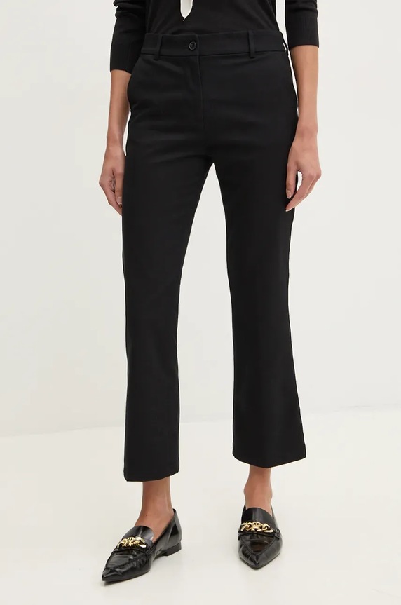 Sisley pantaloni alta nero 45G2LE02X