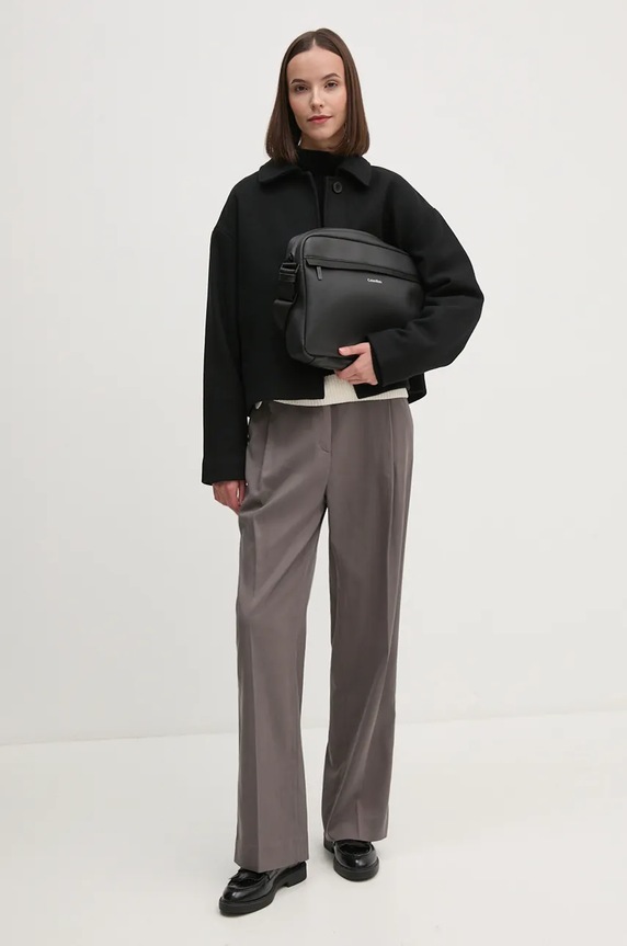 Sisley spodnie 4TKDLF05T szary AW24