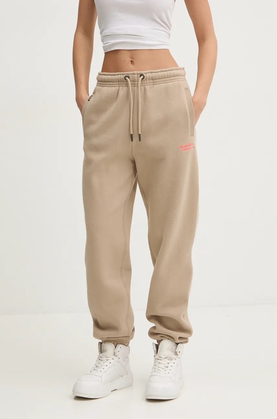 Tepláky Superdry pletenina béžová W7011098A.2WE