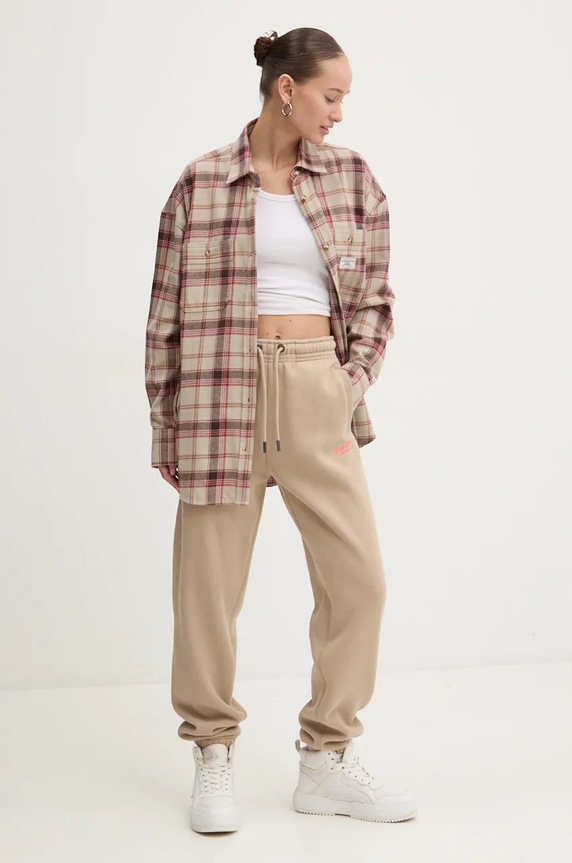 Tepláky Superdry W7011098A.2WE béžová AW24