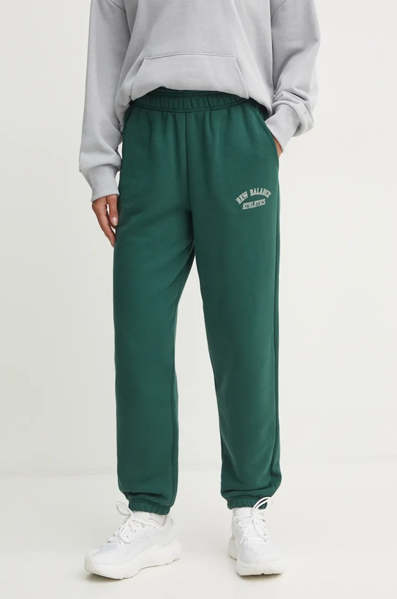 Tepláky New Balance pletenina zelená WP43500NWG