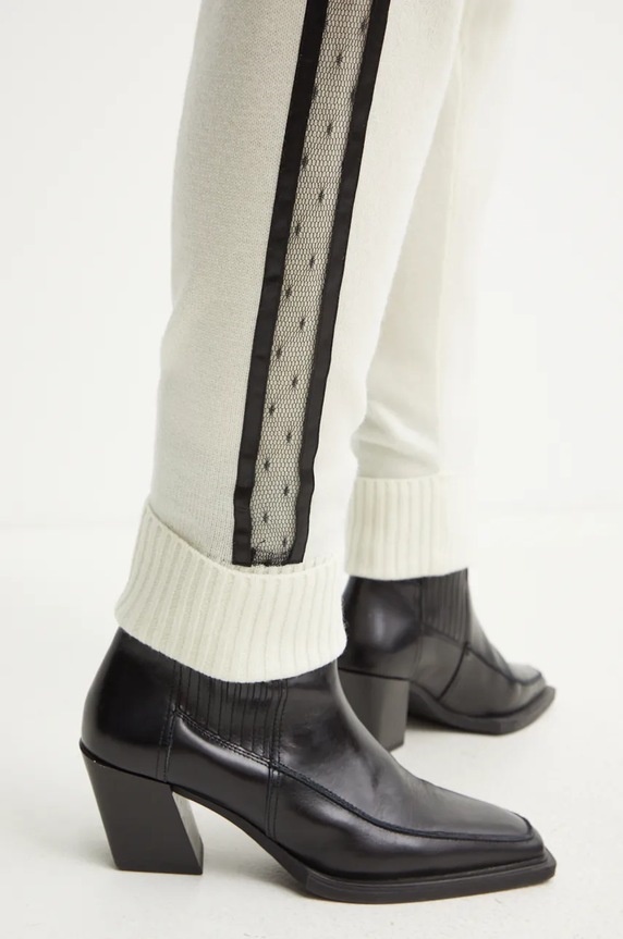 Twinset spodnie wełniane 242TT3501 beżowy