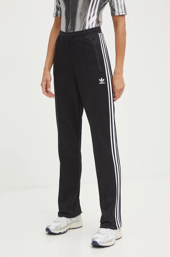 Παντελόνι φόρμας adidas Originals Adicolor πλεκτό ύφασμα μαύρο IW3171