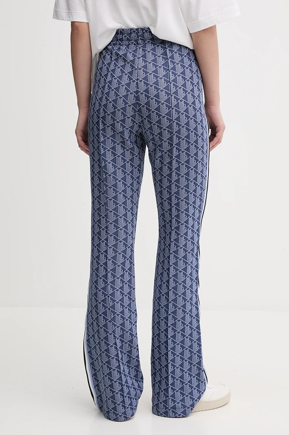 Odzież Lacoste spodnie dzwony damskie XF9313 niebieski