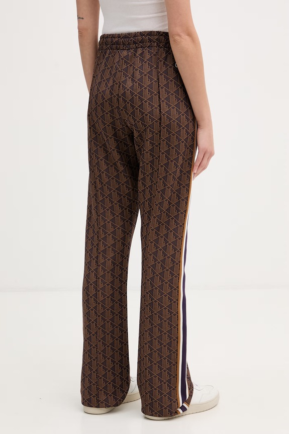 Odzież Lacoste spodnie dzwony damskie XF9313 brązowy