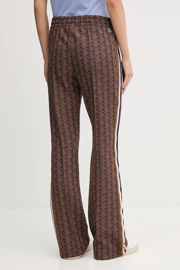 Îmbrăcăminte Lacoste pantaloni evazați pentru femei XF9313 maro