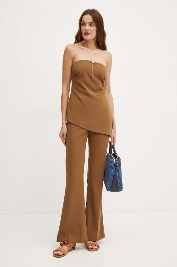 Bardot pantaloni HALIFAX 58902PB maro AW24