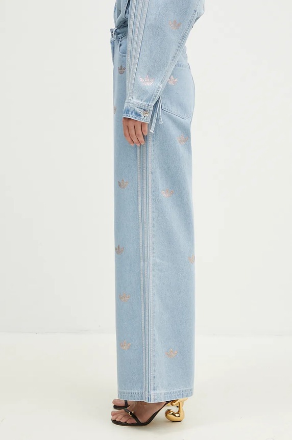 adidas Originals jeans Femme Galore Denim Rhinestone Pants JN3020 blue AW24