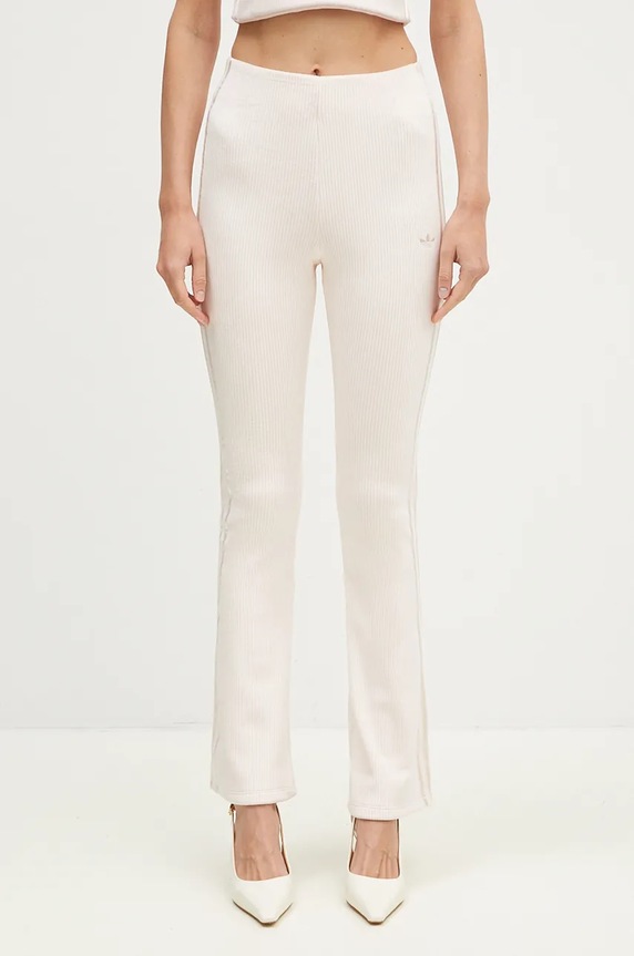 adidas Originals spodnie dresowe Femme Galore Rib Flared Legging dzianina różowy JN3023