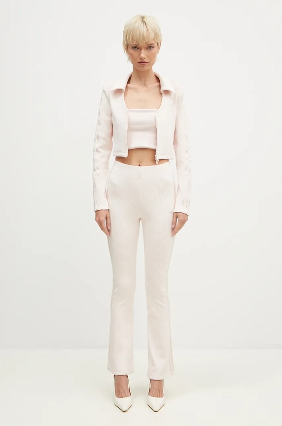 adidas Originals spodnie dresowe Femme Galore Rib Flared Legging JN3023 różowy