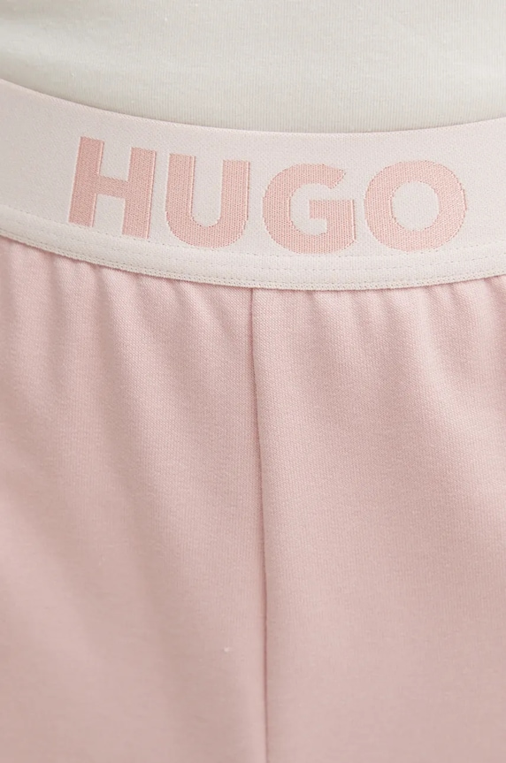 Hlače lounge HUGO SPORTY LOGO_PANTS roza 50520499