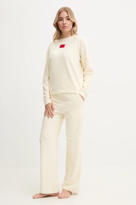 Kalhoty HUGO 50523406 béžová AW24