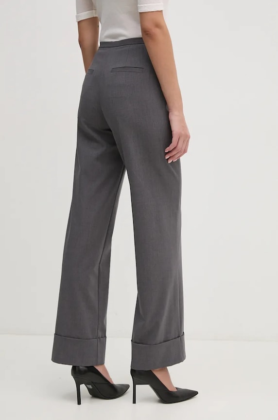 Odjeća Hlače s primjesom vune Sisley 4JYQLF061 siva