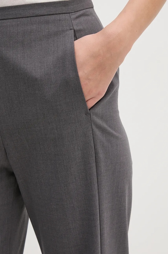 Hlače s primjesom vune Sisley siva 4JYQLF061