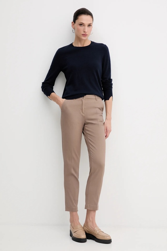 Sisley spodnie 48M855BK7 brązowy AW25