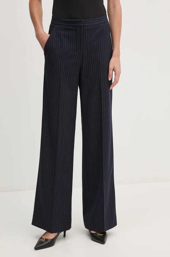 Calvin Klein pantaloni din lana panza bleumarin K20K207645
