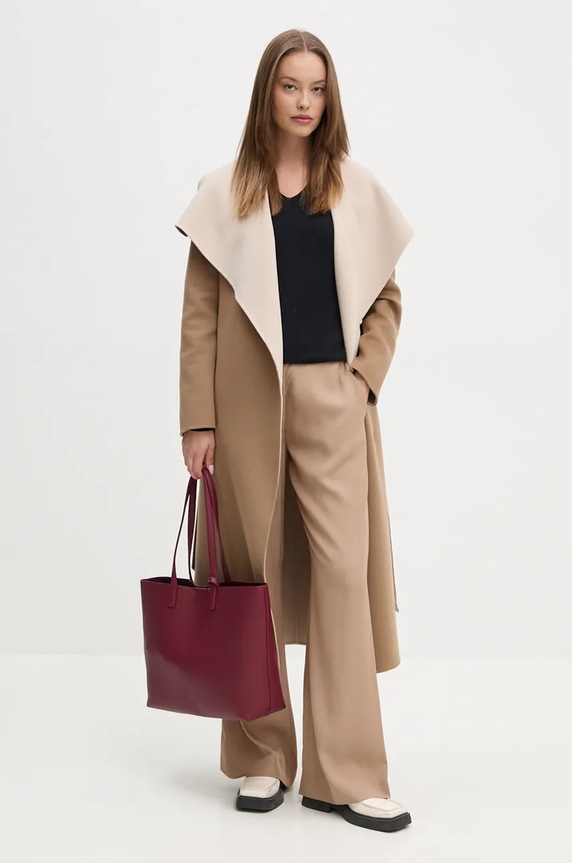 Calvin Klein spodnie K20K207660 brązowy AW24